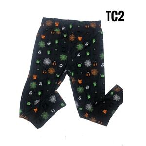 Tc2 Lularoe Leggings Halloween Skulls Cats Witches On Black Fits 18/24